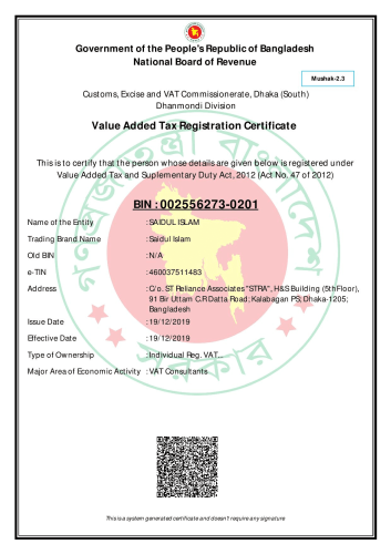 BIN- CEO Saidul Islam